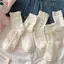MAKY 1 Cặp Gothic Sos Nơ Giữa Ống Preppy Phong Cách Công Chúa Sos JK Dạo Phố VN