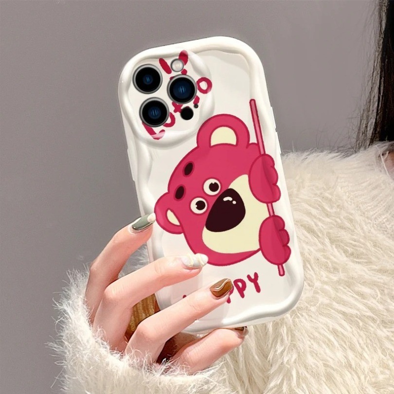 Dành Cho Tecno Spark 10 Pro 20C 10C 30 30C GO1 1S GO 2025 GO 2024 Camon 30 Phim Hoạt Hình Dễ Thương L-Lotso Gấu Hồng 3D Wave Case Bìa Mềm