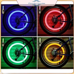 POWER Neon Xe Đạp Nói Đèn Đường Lốp Xe Vòi Phun Nắp Van Đèn Xe Đạp Phụ Kiện Đi Xe Đạp.