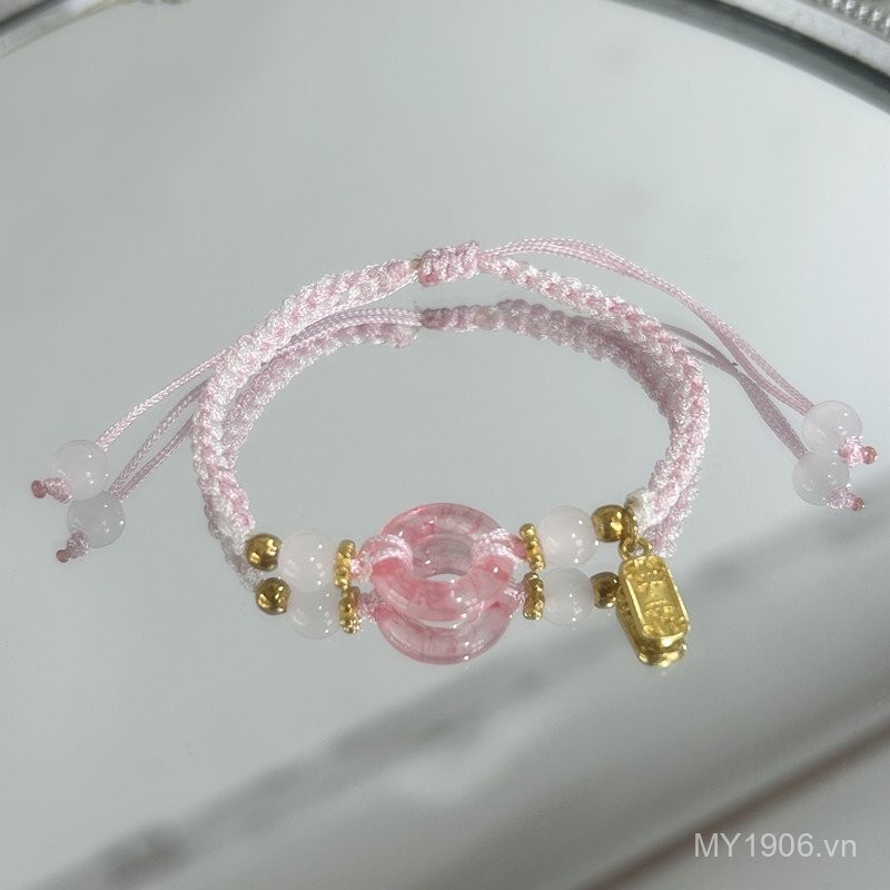 Vòng tay an toàn từ hổ phách, thiết kế retro và phong cách dân tộc dành cho bạn gái
