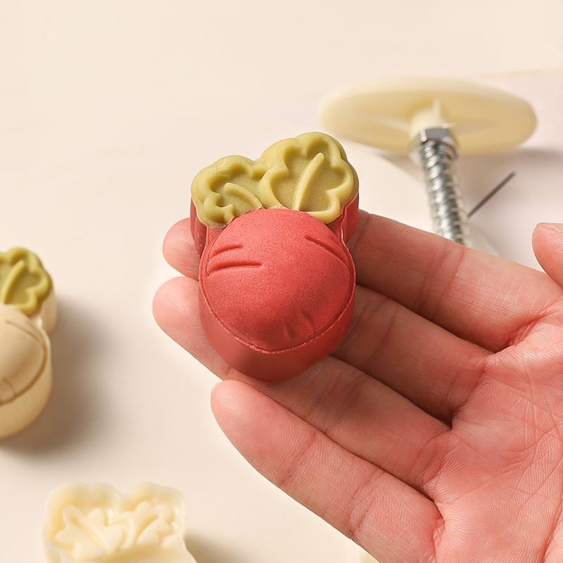 Khuôn Bánh Trung Thu Mini 30g 50g Hộ Gia Đình 2024 Phong Cách Cà Rốt Trái Cây Hoạt Hình Bánh Ngọt Da Tuyết Dập Nổi Máy Mài EUSS