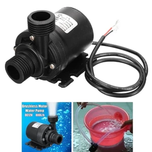Máy bơm nước năng lượng mặt trời Yoo 13L min DC12 24V Động cơ không chổi than năng lượng mặt trời Chìm máy bơm tuần hoàn nước kim loại ABS