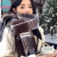 SUND 2025 - Khăn Sọc Kẻ Cho Nữ, Dày Ấm, Phong Cách Hàn Quốc, Perfect Cho Thu Đông