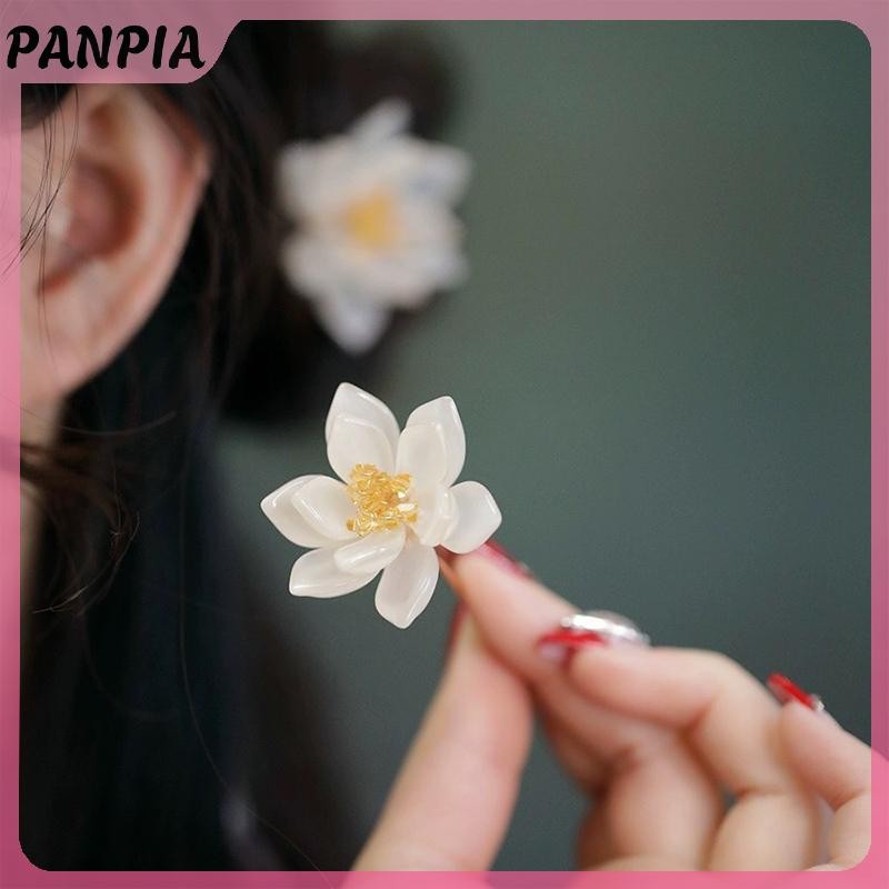 PANPIA- - Cặp Kẹp Tóc Vintage Hoa Sen Tráng Miệng Tiara, Phụ Kiện Tóc Retro