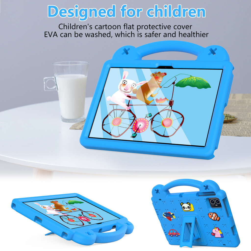 Ốp Lưng Cho Blackview Tab 80 10.1inch 2023 Máy Tính Bảng Thân Thiện Tay Cầm Đứng Bọt An Toàn Vỏ Trẻ Em An Toàn Trẻ Em Vỏ Chống Sốc