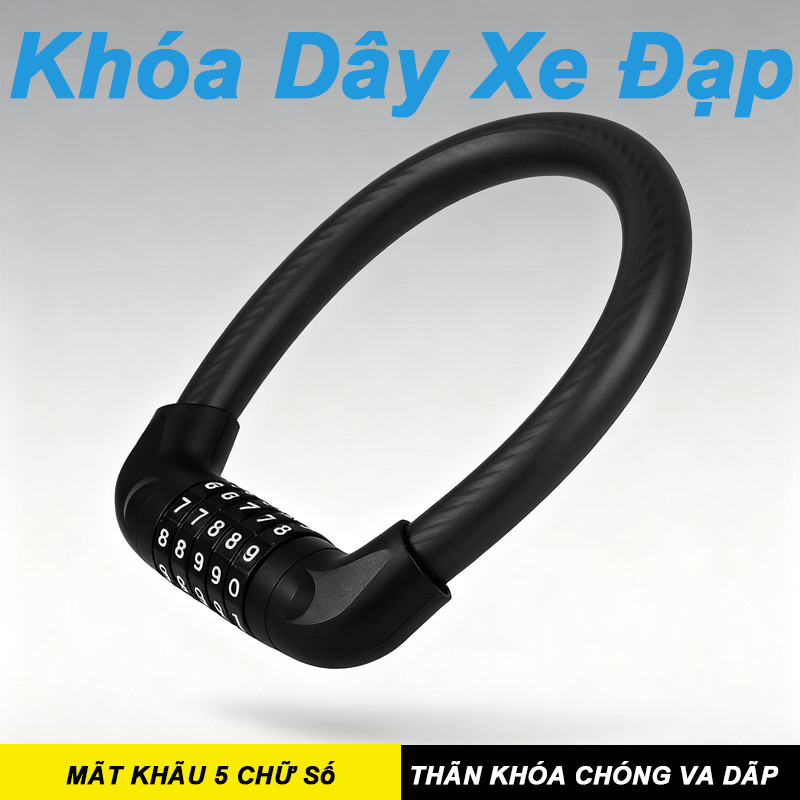 khoá xe đạp khóa xe máy,Khóa Dây Xe Đạp Xe Máy Mật Mã 4-5 Chữ Số Chống Trộm Hiệu Quả,khoá xe,khóa dây