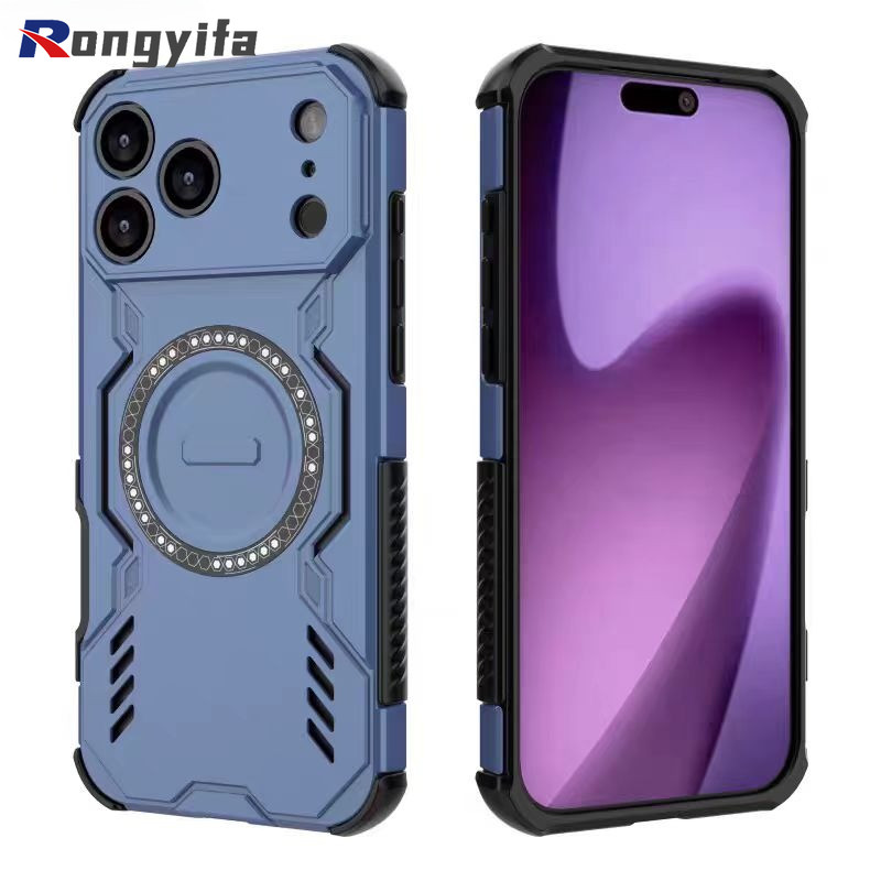 Ốp Từ Tính Tản Nhiệt Cho Redmi Note 15 14 14S Pro Plus 13 12 Pro A5 A4 A3 Turbo 4 3 Pro 5G 4G Vỏ Điện Thoại Bướm Giáp Đơn Giản Phong Cách Mech Vỏ Mềm Chống Sốc