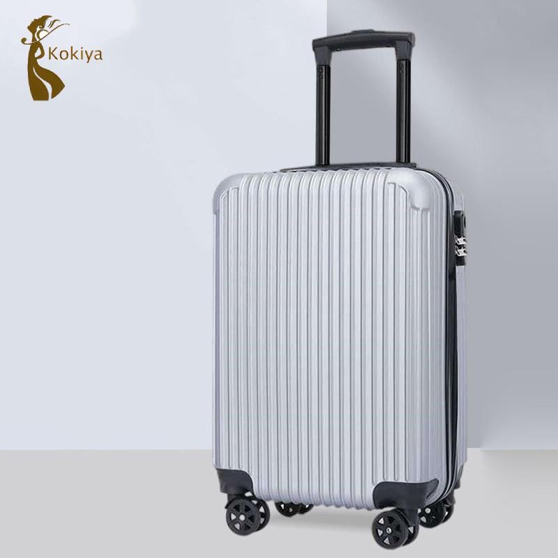 Vali Cabin 20in Thời Trang Công Suất Lớn Dây Kéo Cho Người Lớn Tay Cầm Cao Su Màu Trơn Nhẹ Vỏ Cứng Im Lặng Bánh Xe
