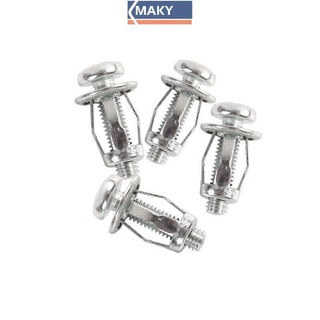 Onetimingcool 10 Chiếc M5 / M6 Jack Nuts Xe Kim Loại Vít Cánh Hoa Hạt Vít Cho Rỗng Tường Sắt Da VN