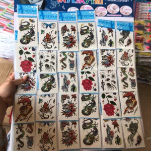 sỉ vỉ 30 túi xăm các hình (túi 3 tờ)