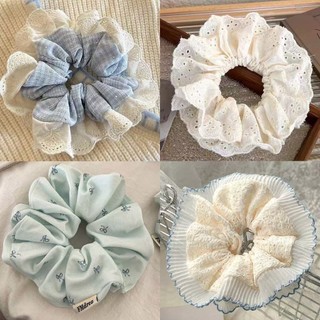 Tươi Xanh Scrunchy Nơ Thắt Nơ - Dây Cao Su Mềm Mại, Độ Đàn Hồi Tốt, Phù Hợp Tạo Kiểu Tóc Và Làm Mũ Đội Đầu