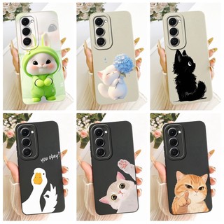 Ốp Lưng Hoạt Hình Cho Samsung Galaxy A13 A14 A24 A34 A54 A15 A25 A35 A55 A16 A26 A36 A56 5G Vỏ 2025 Vỏ Điện Thoại Mềm Vịt Mèo Dễ Thương Mới