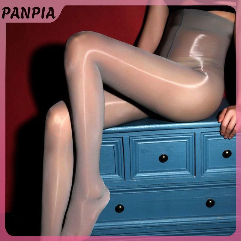 PANPIA - Tất bóng dầu ngựa mịn và sáng bóng, phù hợp với quần legging nữ màu đen