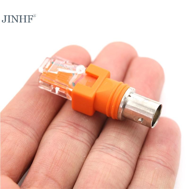 JINHF BNC Nữ sang RJ45 Nam Đồng Trục Thùng Khớp Nối Bộ Chuyển Đổi RJ45 sang RF Đầu Nối HOT