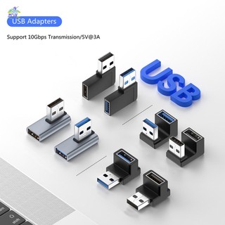 Bộ Chuyển Đổi USB 3.0 Nam Sang Nữ Nối Dài Combo Dọc Lên Xuống Góc Khớp Nối Kết Nối Cho PC Laptop USB A Sạc