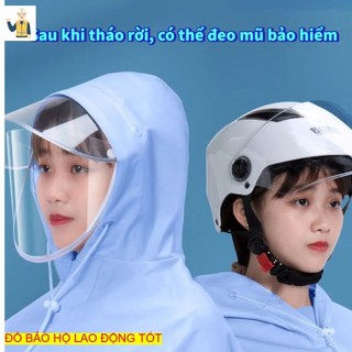 Áo mưa cho xe máy điện đôi, áo mưa dài toàn thân chống mưa lớn, chuyên dụng cho xe máy và xe đạp