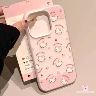 Ốp Lưng Cho Iphone 11 13 15 16 12 14 Pro Max X XR XS MAX 7Plus 15 16 14 13 Plus Sweet Hello Kitty Love Heart Candy Color 2 Trong 1 Bìa Mềm