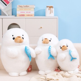 PLUS Con dấu dễ thương Đồ chơi sang trọng Làm dịu và làm dịu Gối ngủ, Gối cói dễ thương, Quà tặng sinh nhật cho trẻ em Kawaii Trang trí nhà cửa Quà tặng cho bạn bè