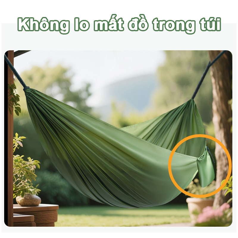 Võng Du Lịch Camping Ngoài Trời – Võng Vải Canvas Gấp Gọn, Siêu Bền, Thoáng Mát, Dã Ngoại Cắm Trại / Câu Cá