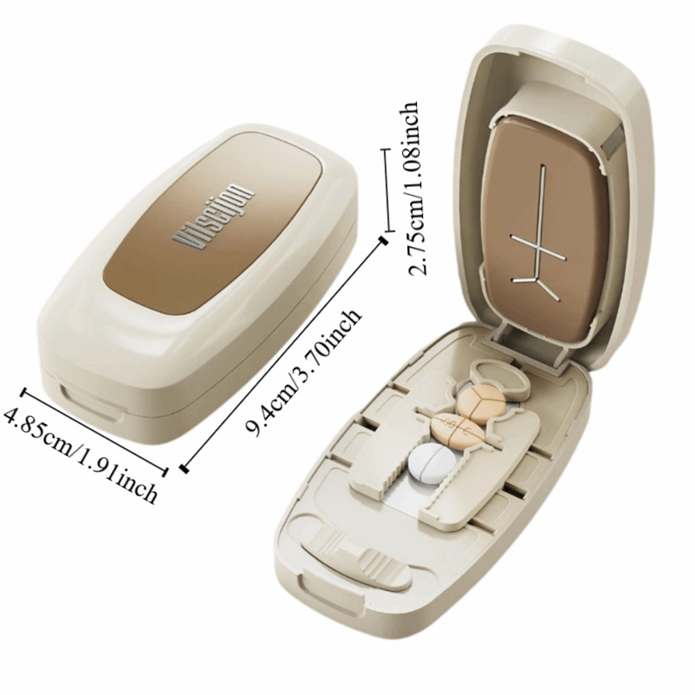 Bộ chia thuốc khu phố YOKEY, Hộp lưu trữ ngăn thuốc chống bụi máy tính bảng thuốc, Bộ chia 2 / 3 / 4 Bộ chia bộ phận Bộ chia máy nghiền cho các loại thuốc nhỏ hoặc lớn