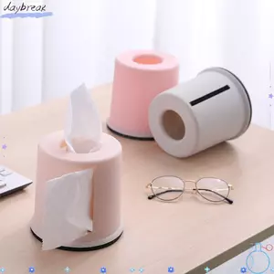 DAYBREAK Hộp đựng khăn giấy bằng nhựa tròn Hộp đựng khăn sáng tạo đa chức năng gia đình