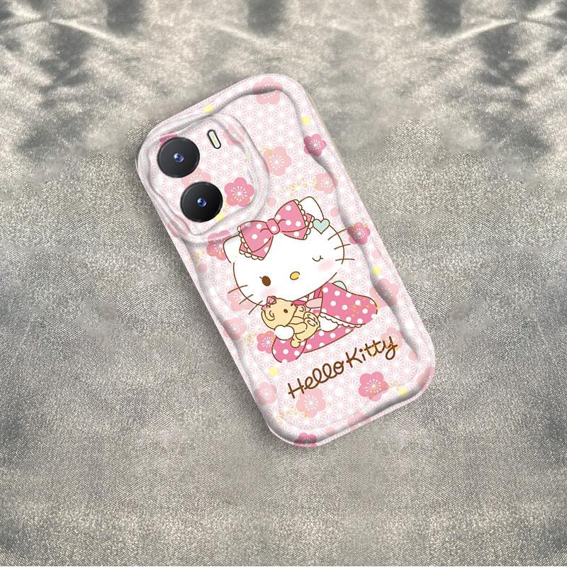 Vỏ Silicon Hoạt Hình Cho VIVO Y16 4G Y02S Điện Thoại Thông Minh 3D Vỏ Điện Thoại Mềm TPU Kitty Sinh Viên Chống Sốc Ốp Lưng