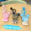 Lấp Lánh Ngồi Gấu Mickey Dầu Lấp Lánh Móc Khóa-Pink Hoạt Hình Schoolbag Mặt Dây Chuyền, Trang Trí Túi Bé Gái Dễ Thương
