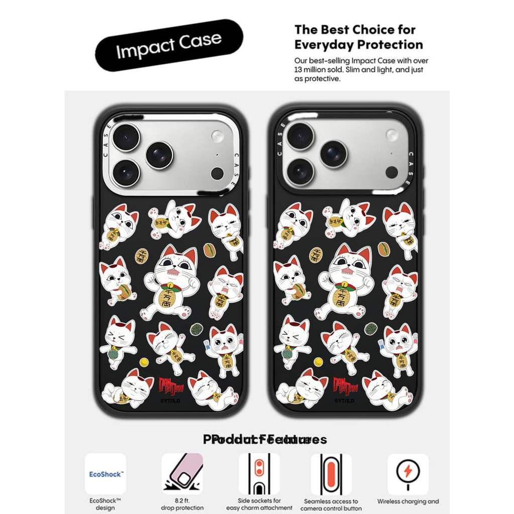 CASECASE X Turbo Granny Medley Họa Tiết Ốp Lưng Máy Ảnh Màu Trắng Vòng Phiên Bản Mờ Đen Cứng Hút Từ Tính Tác Động Dành Cho Apple IPhone 13 14 15 16 17 Pro Max Air Plus Có Hộp