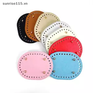 SRVN Mới 14.5 * 11cm DIY Túi Dệt Tay Phụ Kiện Phần Cứng Túi Hình Bầu Dục PU Đáy Túi Nữ Phụ Kiện Cho Túi Xách.