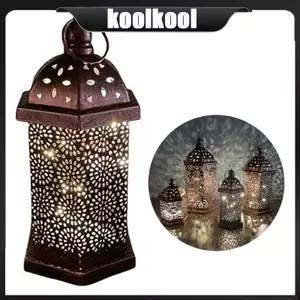 Đèn lồng sắt nghệ thuật Kool Đèn LED kim loại rỗng Đèn treo hoạt động