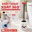 🔥Xoay 360° chổi vệ sinh phòng tắm đáng yêu cán dài / Chổi chống bắn vệ sinh bồn cầu cao cấp / Dụng cụ lau sạch mọi khe