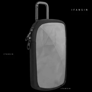 Túi đựng máy nghe nhạc FANSIN, Túi lưu trữ MP3 MP4 màu đen TPU, Túi đựng nhạc bằng vải chống sốc tiện dụng Máy nghe nhạc MP3 MP4