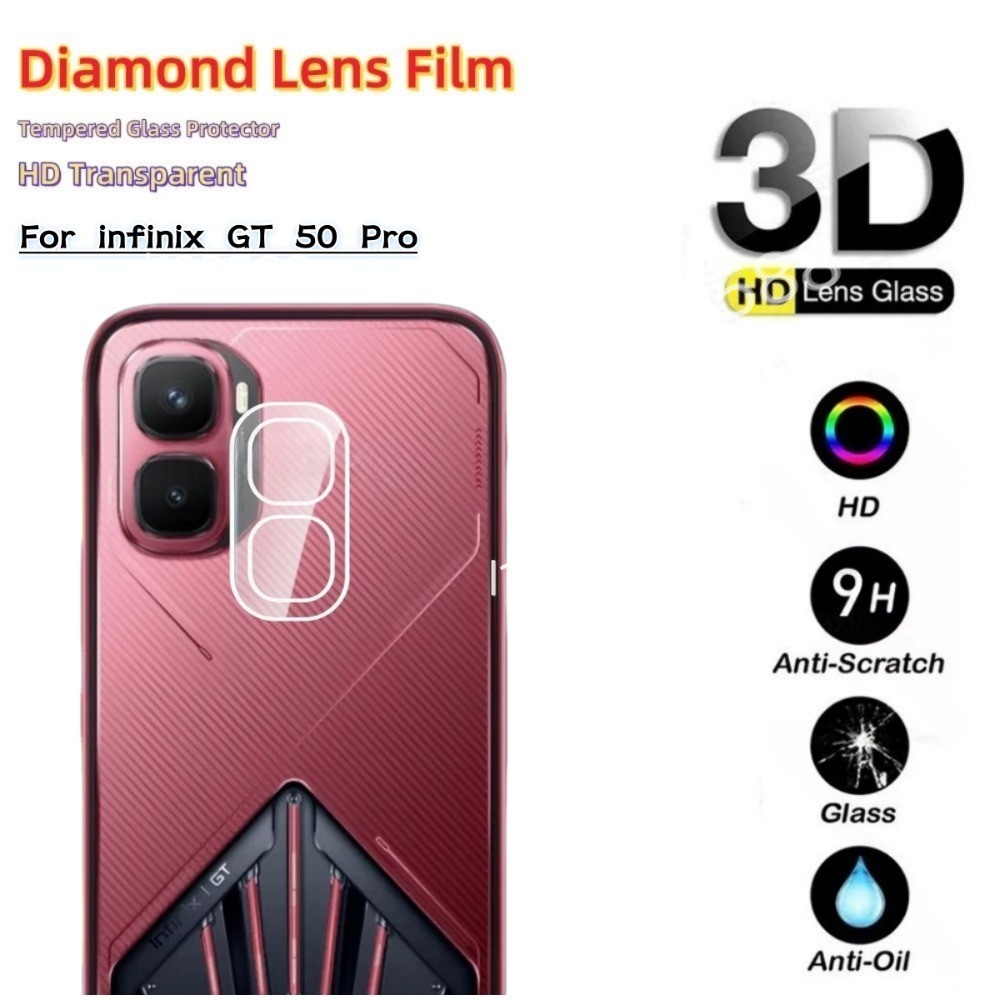 Phim bảo vệ ống kính máy ảnh 3D cho Infinix GT 50 Pro GT50Pro 5G 2026 GT50 Pro Phim ống kính Kính cường lực trong suốt Bảo vệ màn hình