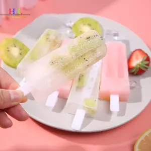 HL 4 Cell Kem Popsicle Khuôn DIY Máy Làm Kem Tự Chế Hộp Đá Trẻ Em Mùa Hè Khuôn Kẹo Khay Đá Tiện Ích Nhà Bếp LMWU