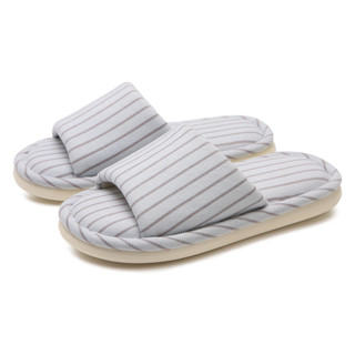 XIXITIAO Dép Cotton Sọc Bốn Mùa Nhẹ Nam Nữ Nhà Thoải Mái