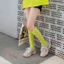 1 Cặp Nữ Trơn Màu Kẹo Bắp Chân Dài Vớ Nữ Cotton Phong Cách Nhật Bản Tất