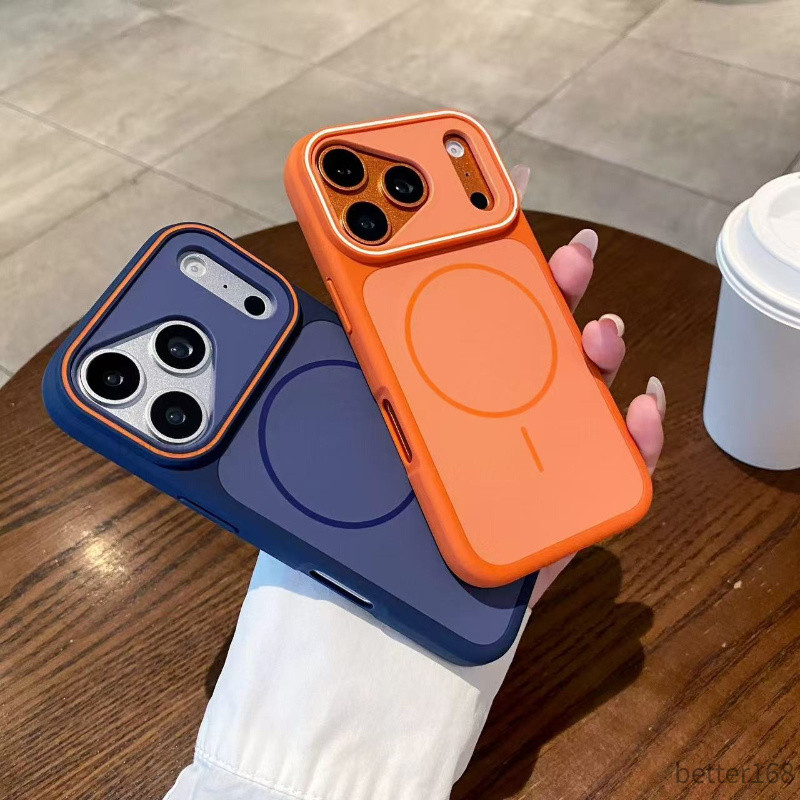 Cửa sổ sang trọng Lỗ lớn Vỏ điện thoại hai màu chống rơi tròn mịn cho IPhone13 11 12 14 15 16 17Pro MAX