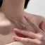 {Thép Titan Không Phai Màu} Vòng Cổ Lưỡi Liềm Ngôi Sao Nữ ins Ánh Sáng Sang Trọng Niche Cao Cấp Mặt Dây Chuyền Xương Đòn Dây Chuyền Cho Bạn Gái 26.3.22