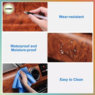 SAFENH Chống Thấm Nước Cao Bóng Xe Stier Hạt Gỗ Vinyl Decal, Phụ Kiện Nội Thất Ô Tô VN