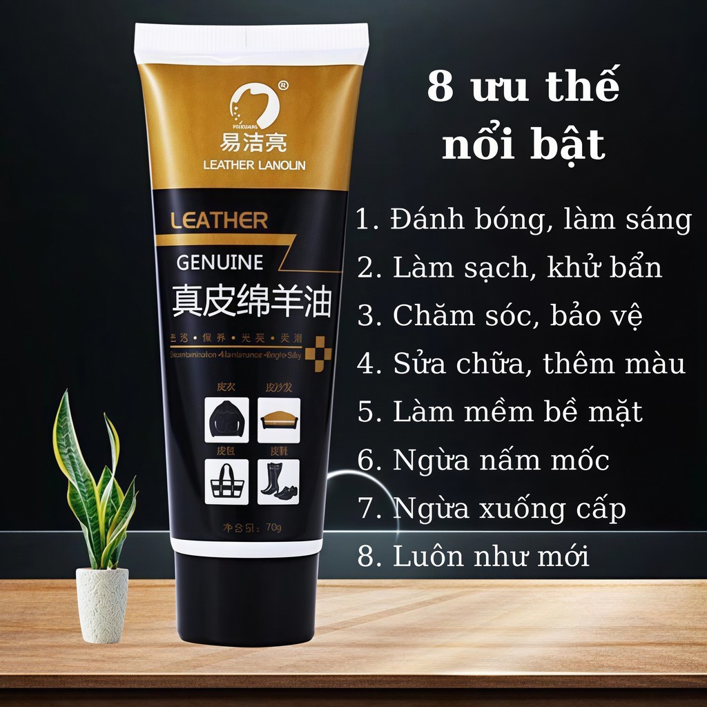 Xi Đánh Bóng Giày Đồ Da - Sửa Chữa Các Vết Bong Tróc-Xi Kem Dưỡng Da-Thêm Màu Bảo Vệ Giày Đồ Da Như Mới, Dạng Tuýp-FE123