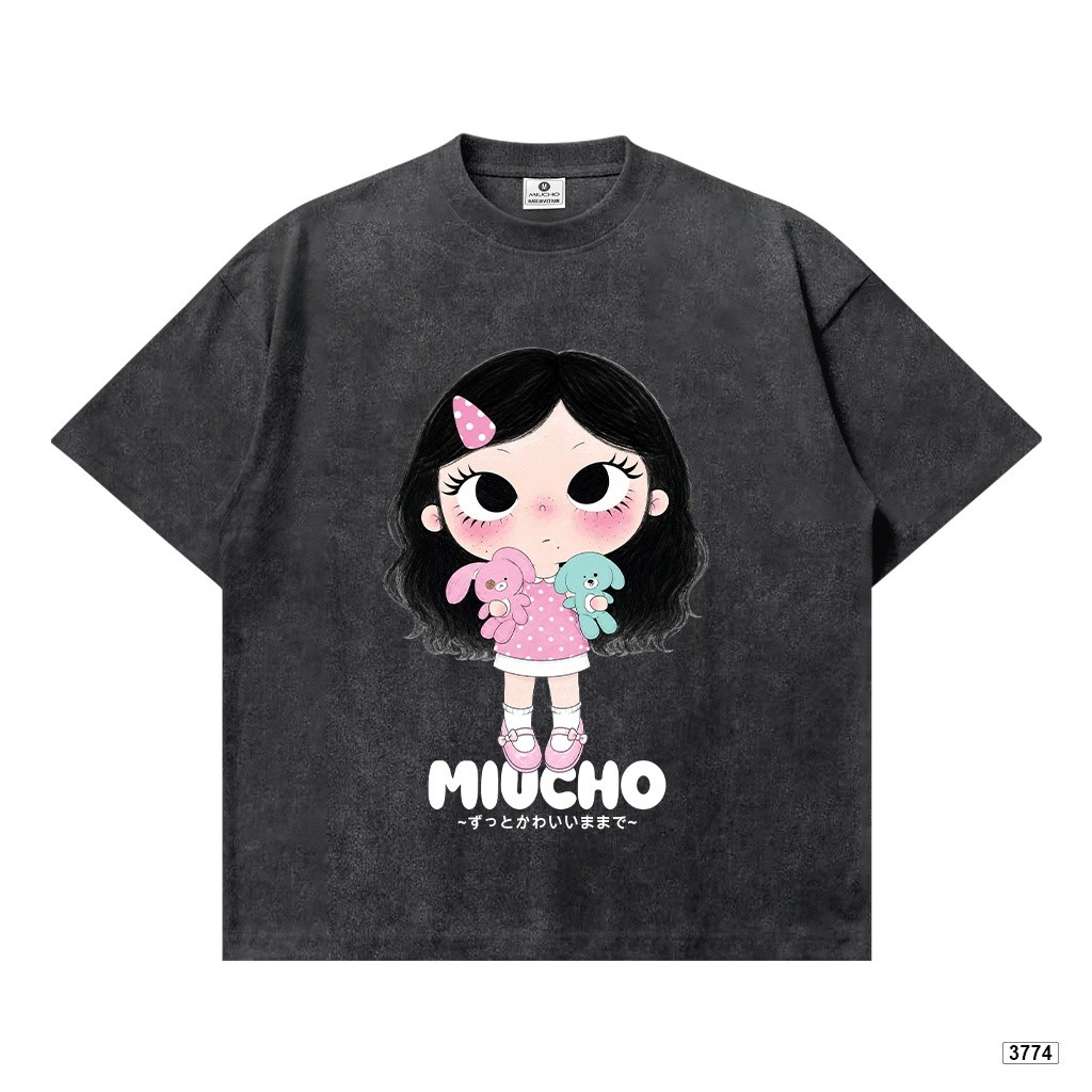 （Giao hàng 24h）Angela Áo thun boxy Cute Doll Chibi hot trend phong cách Hàn Quốc Angela 3774