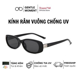 Kính râm oval gọng vuông GENTLE MOMENT kính mát chống tia UV chống nắng thời trang nam nữ phong cách GMT603