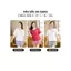Đồ bộ mặc nhà nữ CARDINA áo cotton cộc tay phối cổ trụ kẻ và quần thô kẻ đùi 6BCN04