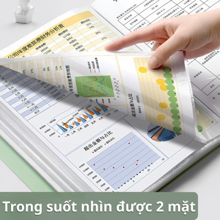File Lá Đựng Tài Liệu A4 Nhựa Pastel Trong Suốt - Tệp Kẹp Hồ Sơ, Đựng Đề Thi Học Sinh Nhiều Ngăn Siêu Bền