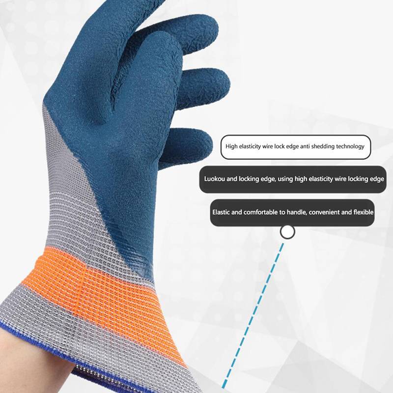 VHDD 1 Đôi Găng Tay Làm Việc Chống Trơn Trượt Tự Động Sửa Chữa Xưởng Bảo Vệ Lao Động Găng Tay Cao Su Lốp VN