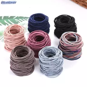 Bluelover 100 Chiếc Nữ Bé Gái Tóc Cao Su Dây Buộc Tóc Dây Co Giãn Tóc Đuôi Ngựa Giữ s Scrunchies Mới