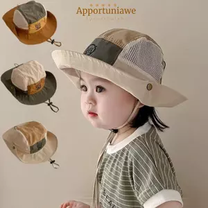 IAPPORTUNIA Dây Rút Nắp Lưu Vực, Mỏng Nhanh Khô Trẻ Em Xô Mũ, Vành Rộng Lưới Thoáng Khí Trẻ Em Người Cá Mũ Leo Núi