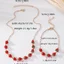 Sáng tạo Kết cấu kim loại tươi mát Vui nhộn Mini Tinh tế Kết hợp trái cây dễ thương Vòng cổ dâu tây
