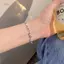 PNPIA- Vòng Tay Zircon Bạc Cho Nữ Thời Trang Ngọt Ngào Bé Gái Lấp Lánh Vòng Tay Quyến Rũ Tinh Tế Dây Xích Vòng Tay Trang Sức Quà Tặng