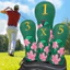 Vỏ câu lạc bộ Golf Phong cách mới Vỏ câu lạc bộ bằng gỗ đơn xanh số. 1 Vỏ bảo vệ đầu bóng câu lạc bộ bằng gỗ Fairway